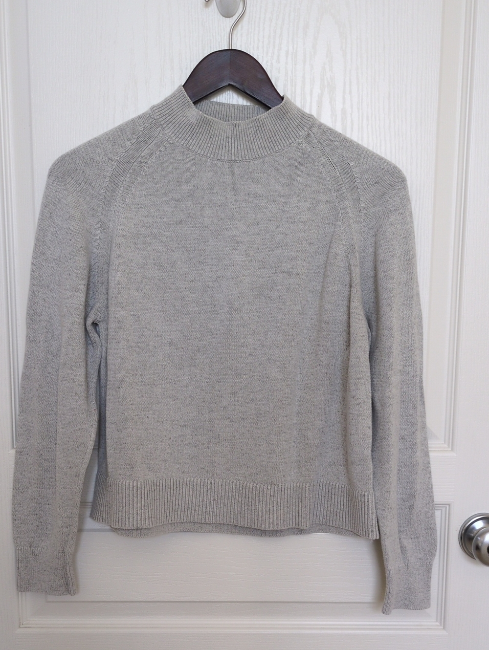 Everlane Light Gray Mock-Neck Sweater